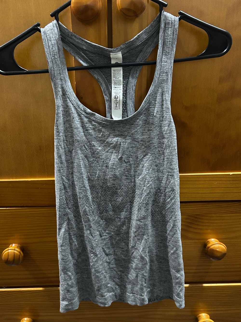 Women's Lululemon Gray Racerback Tank Top - Breathable Everyday Layer